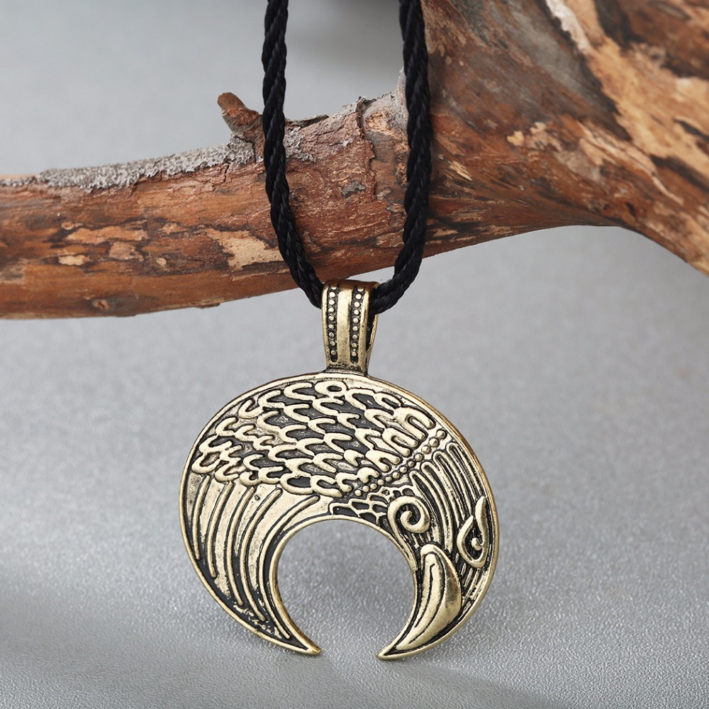 Norse Raven Freya Crescent Norse Moon God Viking Talisman